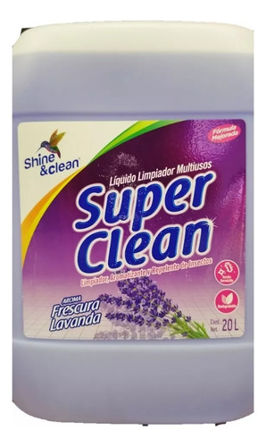 Detergente Limpiador Liquido Super Clean 20 L Lavanda