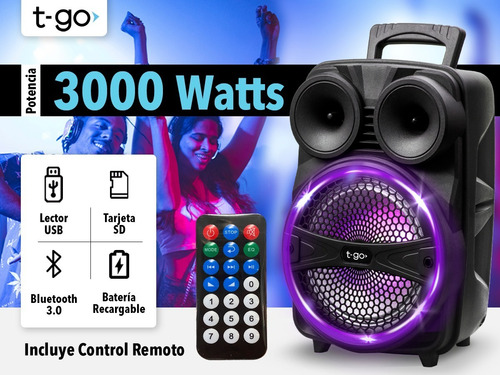 Parlante Karaoke Bluetooth Potente 3000wts Luces + Micrófono