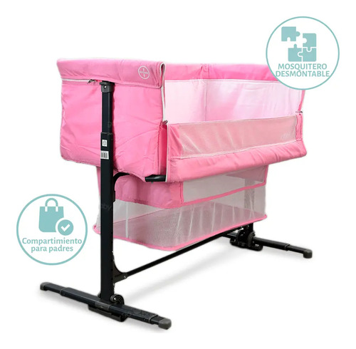 Cuna Colecho Infanti Golf Color Rosa Antirreflujo Y Mecedora