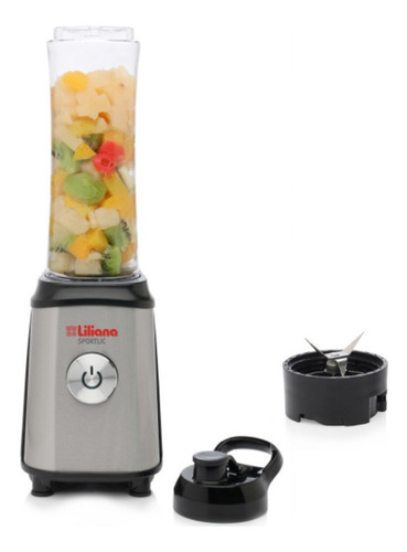 Imagen 2 de 4 de Licuadora portátil Liliana Sportlic AL116 600 mL acero inoxidable con jarra de plástico 220V - 240V