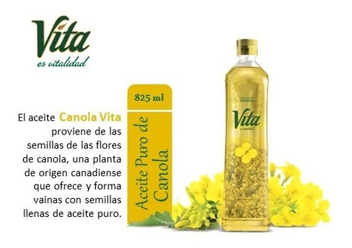 Aceite Puro De Canola Vita 825ml