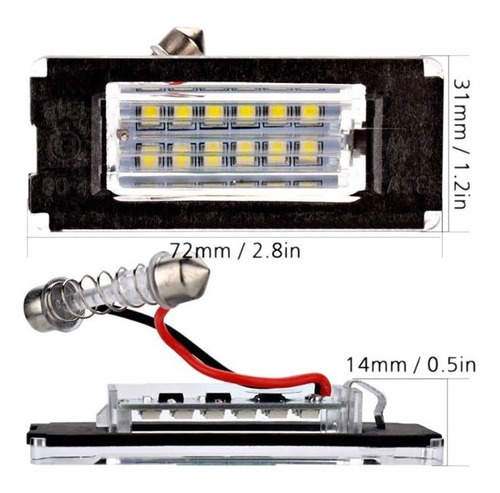 Imagen 6 de 6 de Luces Led Para Placa Trasera Mini Cooper R56 (2006-2012)