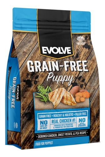 Evolve Dog Puppy Grain Free Chicken | Alimento Perro X 14 Lb