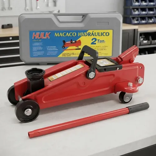 Macaco Hidráulico Tipo Jacaré 2ton Portátil C/ Maleta Hulk