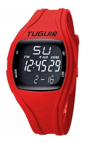 Relógio Unissex Tuguir Digital Tg1801 - Vermelho E Preto
