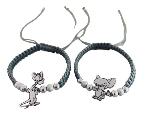 Pulseras Tejidas Para Amistad Plata 925 Pinky Y El Cerebro