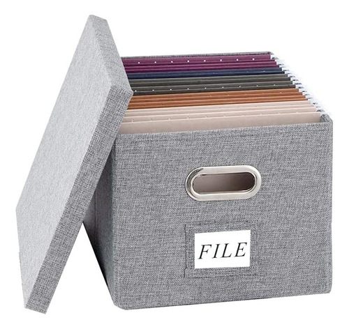 Colgante Archivero Expandible Oficio De Lino Color Gris