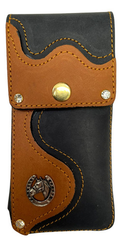 Funda Para Celular Porta Celular Vaquera Placa Metalica