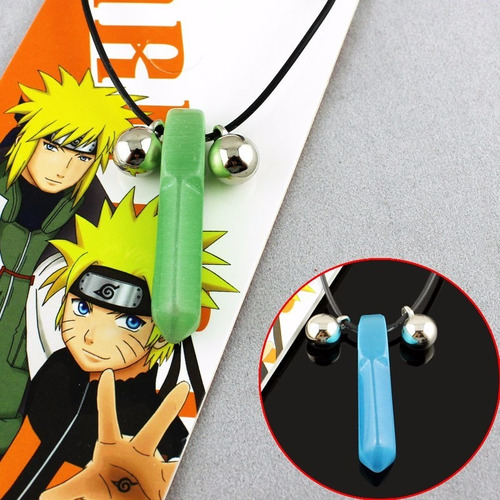 Collar Naruto Tsunade Primer Hokage Piedra Azul Y Verde