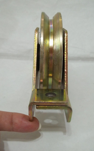 Rueda Roldana Tipo V Con Base Portón 4 PuLG. (100 X 20 Mm)