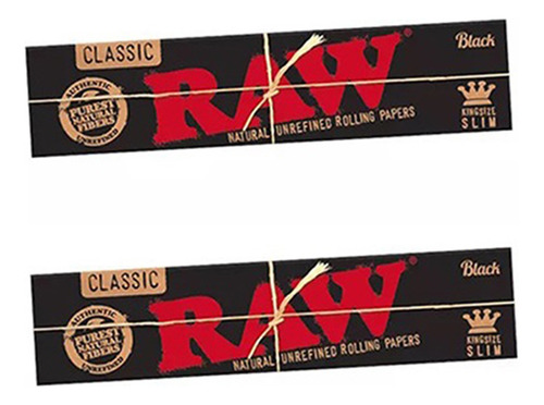 Papel Para Armar Raw Classic Black Ks X 2 - Ramos Grow