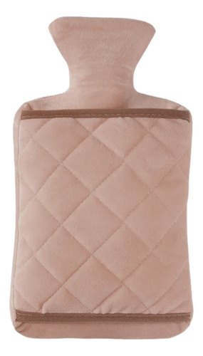Bolsa De Agua Caliente 1 L Funda Con Bolsillo Para Manos Marrón
