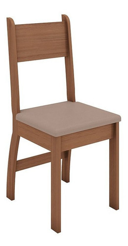 Cadeiras Para Cozinha Kit 2 Cadeiras Milano Carvalho/savana Cor Marrom-claro Cor da estrutura da cadeira Marrom-claro Cor do assento Branco