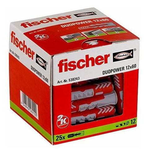 Fischer Duopower 12x60, Gris / Rojo