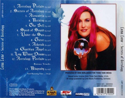 Lane Lana -secrets Of Astrology (cd Nuevo Importado)