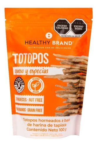 Totopos De Tapioca Veganos Sabor Queso Y Especias 100gr