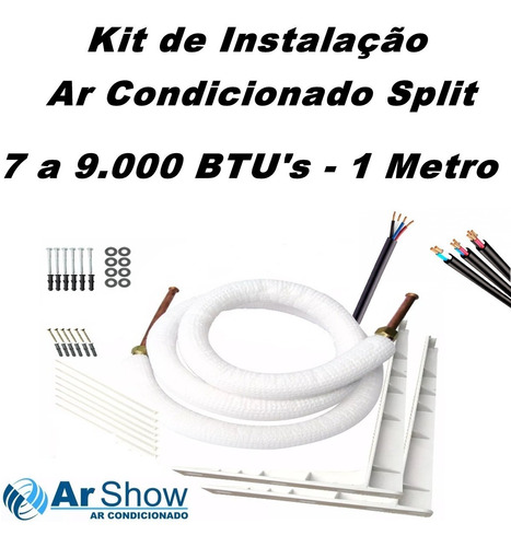 Kit De Instalação 1 Metro 7 A 9000 Comum/12000 Inverter Frio