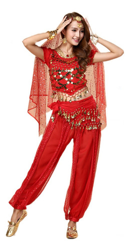 Trajes De Danza Árabe Bellydance Con Accesorios For Adulto