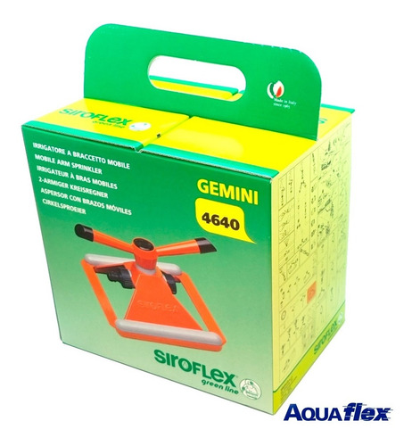 Imagen 2 de 10 de Aspersor Riego Giratorio Con Base Siroflex 4640 Aquaflex