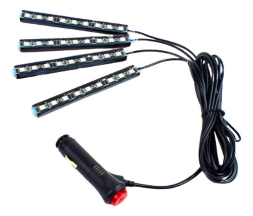 Tiras De Led Para Interior De Auto Rgb Control Remoto 48 Led
