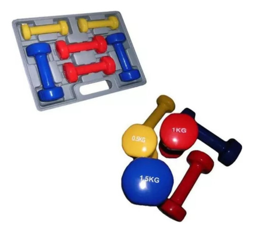 Kit De Pesas Mancuernas 6kg + Estuche Sportfitness Gym