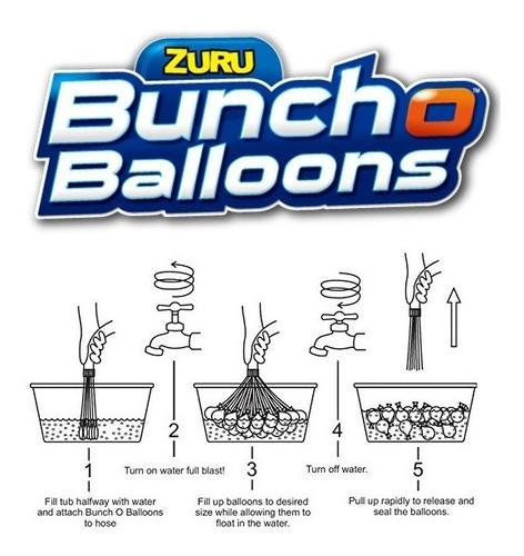 Bombitas De Agua 100 Bombuchas Bunch O Baloons Pistola Zuru