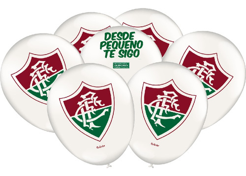 Balão Bexiga Fluminense  Futebol 50 Unidades 