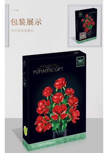 Juego De Construcción 10803 Bouquet Ramo De Rosas En Bloque
