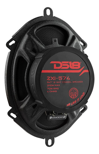 Ds18 Zxi-574 Elite - Altavoces Coaxiales De 2 Vías Para Coche De 5 X 7 Pulgadas Con Cono De Kevlar 210 Vatios 4 Ohmios (2 Altavoces)