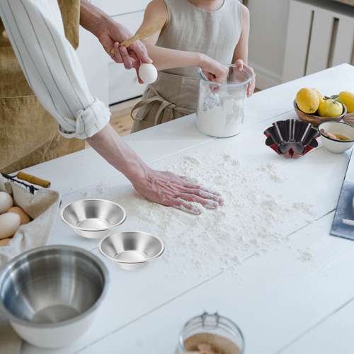 25 Moldes De Aleación De Aluminio Para Tartas De Huevo, Form