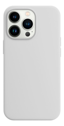 Capa Capinha Case Compatível Com iPhone 13 Pro Max Aveludada Cor Branco