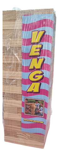 Juego De Mesa Torre De Madera Apilable 18 Pisos 14x4x2 Bloq