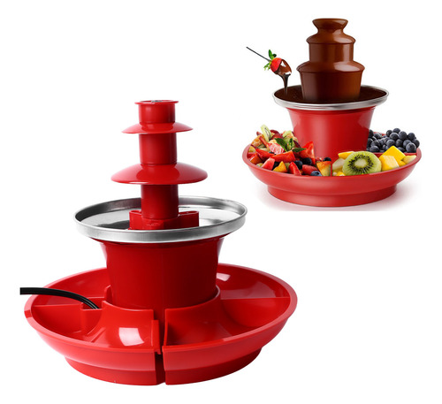 Fuente Chocolate Fondue Para Hogar Fiesta De Tres Capas