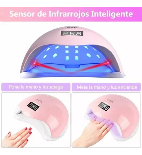 Lámpara De Secador De Uñas Led De Gel Esmalte Profesional 5