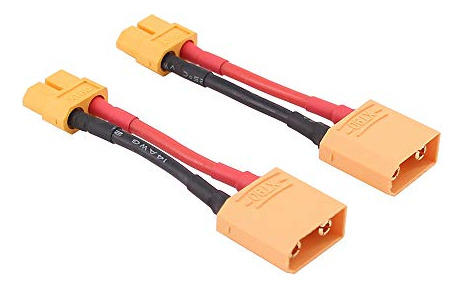 Pack 2 Adaptadores Xt90 A Xt60 Con Cable 14awg - Conexin Seg