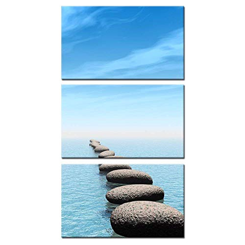 Arte De Pared De Lienzo Zen Stone Seascape, Impresiones...