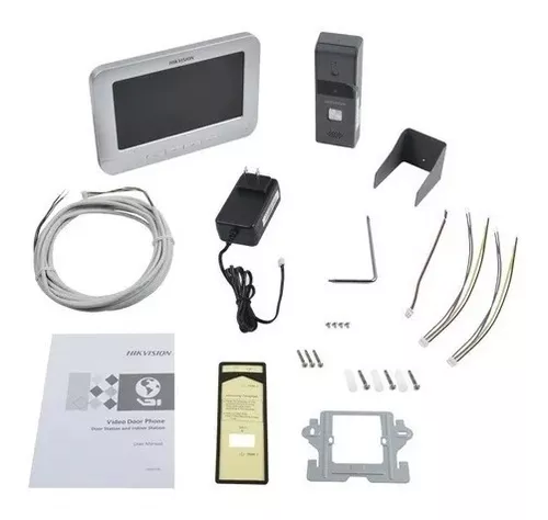 KIT VIDEO PORTERO ANALOGO 2 MONITORES HIKVISION DS-KIS202T_KIT2 • HIKVISION  PERU