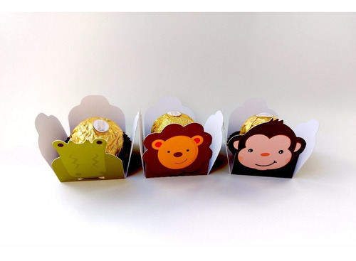Imagem 4 de 6 de Forminhas Para Docinhos Safari Personalizadas-100 Unid.
