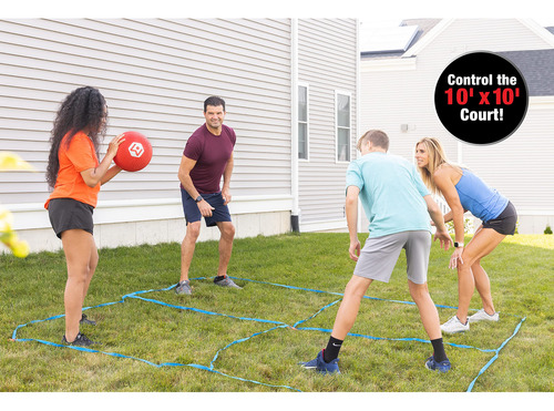 Juego Cuadrado De 4 Líneas Para Jugar Al Aire Libre Rojo