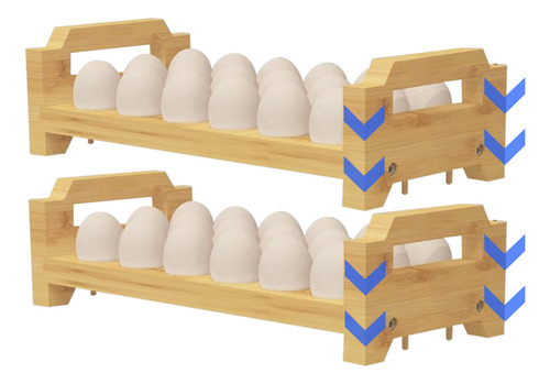 Huevera De Madera Apilable,huevera De Encimera