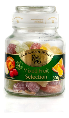 Frasco De Caramelos Cavendish, Mix Frutal 330 G De Alemania