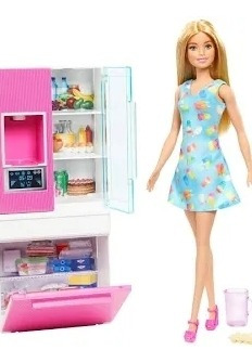 Barbie Con Refrigerador 