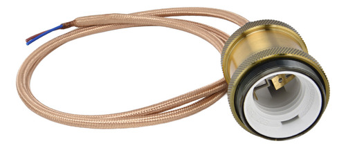 Colgante Vintage Con Cordón Portalámparas E27, Color Dorado