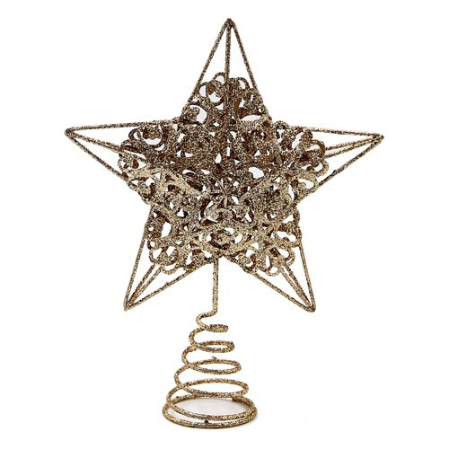 Adorno Punta Puntal Navidad Estrella Brillos 20 Cm Diseños!