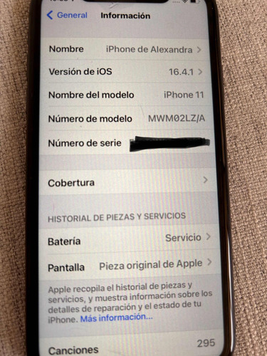 iPhone 11, 128 Gb, Color Negro, 78% De Capacidad De Batería. (Usado)