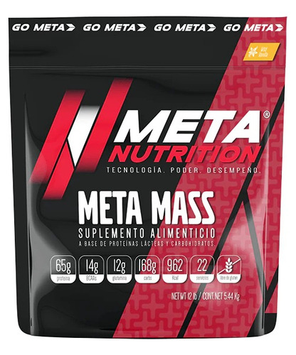  Suplemento Meta Nutrition - Meta Mass 12 Lb Sabor Chocolate