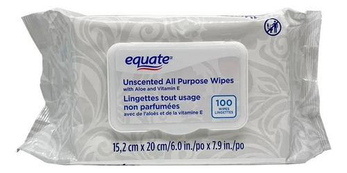 3 Pza Toallitas Húmedas Equate All Purpose 100 Piezas