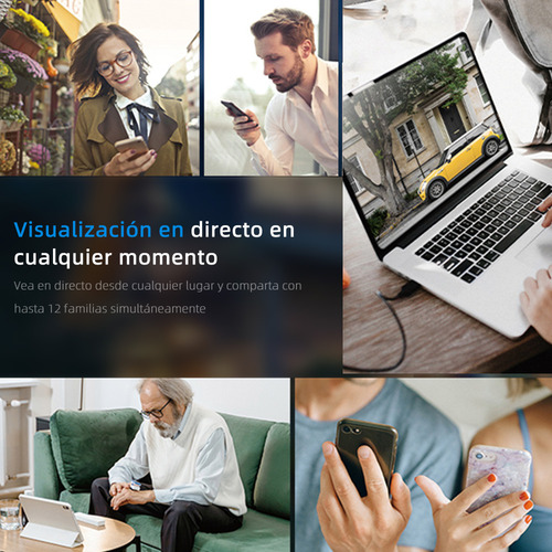 Kit 4 Cámaras De Seguridad COZYCAST K4w 5mp Color Blanco Con Resolución De 4ch 5mp Visión Nocturna Incluida Exterior Videovigilancia 1T