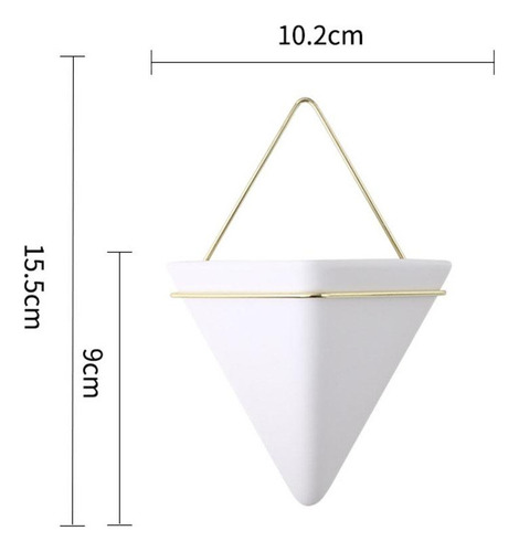 L 3 Macetas De Pared Triangulares, Macetas Geométricas