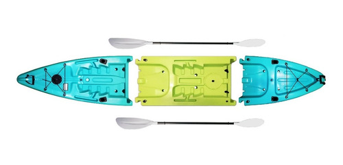 Kayak Doble Desarmable Leos. 2 Remos, 2 Asientos. 2 Chalecos